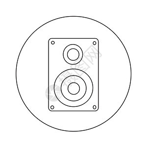 音频扬声器图标插设计图片