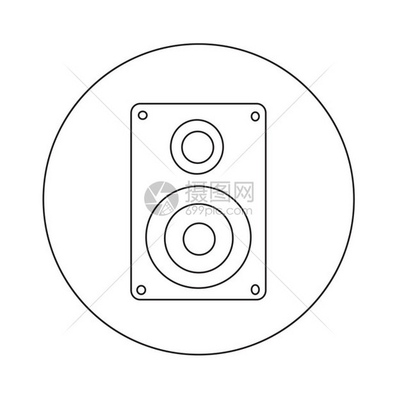 音频扬声器图标插设计图片