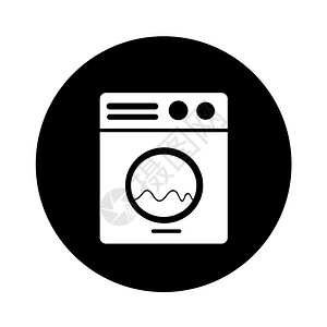 洗衣机图标插设计图片素材