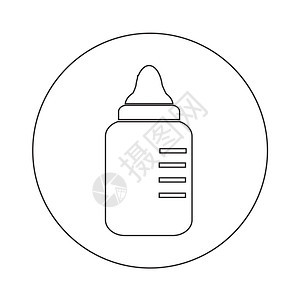 婴儿奶瓶图标插设计图片