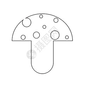 蘑菇图标插设计图片