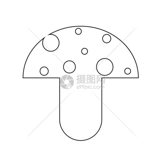 蘑菇图标插设计图片