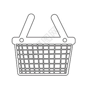 购物篮子图标插设计背景图片