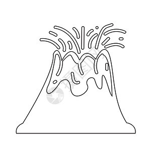 火山标示图解设计图片