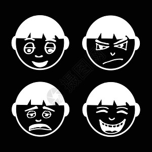人们面对情绪化图标设计图片素材