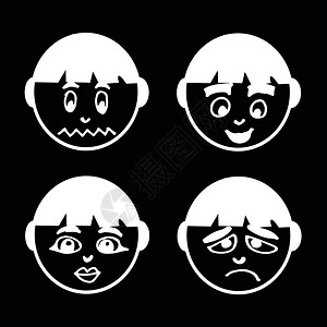人们面对情绪化图标设计图片素材