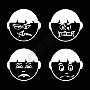 人们面对情绪化图标设计图片素材
