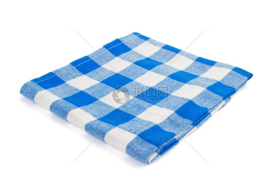 白色背景上隔开的餐巾纸图片