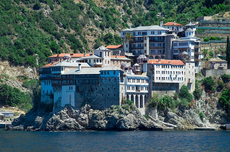 Dionissiou修道院Athos半岛Athos山Chalkidiki希腊图片
