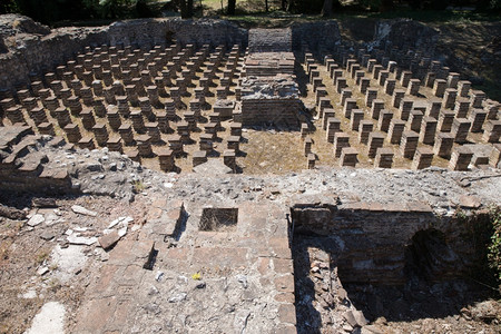 希腊迪翁古老的废墟高清图片