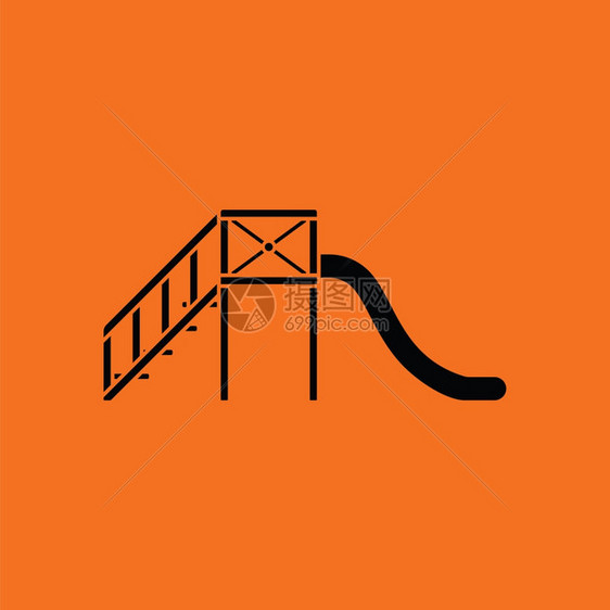儿童滑梯设计矢量插图图片
