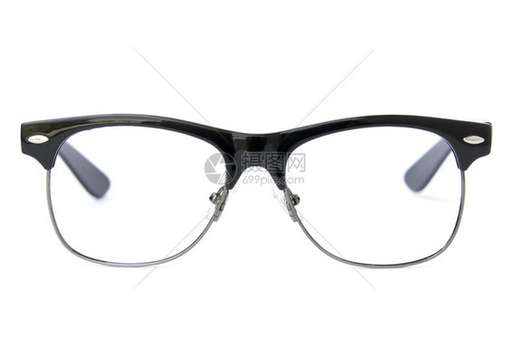 现代时装镜片孤立在白色背景上完美反射眼镜图片