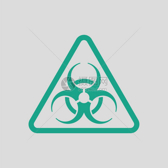 绿色背景危险化学元素图标图片
