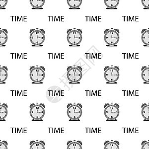 白色背景上的无缝时钟模式提醒无缝时钟模式图片
