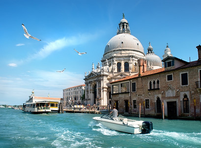 沙巴水上建筑意大利威尼斯圣玛丽亚德拉萨鲁特背景