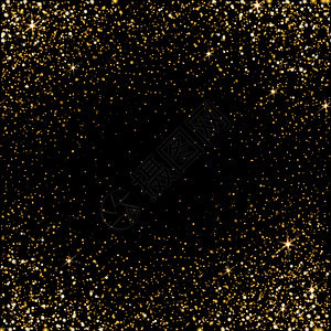 金色光效应星闪烁有金色光布凯脱焦背景透明矢量插图图片