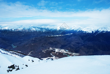 俄罗斯联邦索契冬季山区图片