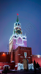 莫斯科克里姆林宫红广场斯帕卡塔和克里姆林宫时钟教科文组织世界遗产地点俄罗斯莫科图片
