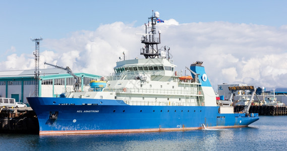冰岛雷克雅未2016年8月日冰岛雷克雅未港的尼尔阿姆斯特朗研究船2016年8月日图片