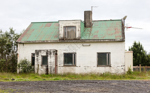 冰岛南部废弃旧房屋图片