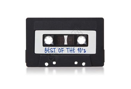 古老的录音磁带孤立在白色背景上最好的90年代图片