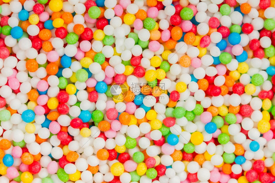 混合糖果许多不同的彩色小球图片