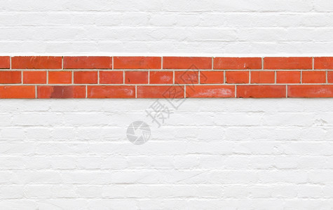 红色和白的旧砖墙背景图片