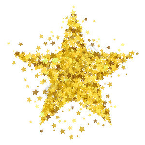 GoldStarBurst孤立于白色背景星形模式金Burst图片