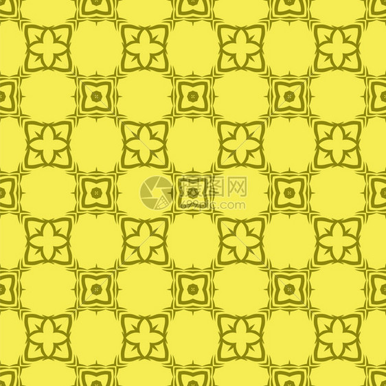 装饰Retro无缝模式ornamental黄色背景装饰无缝模式图片