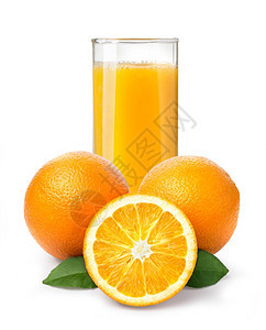 橙汁和子白底有叶图片