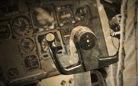 老飞机上的油门图片素材