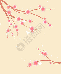 樱桃矢的樱树背景文本位置图片