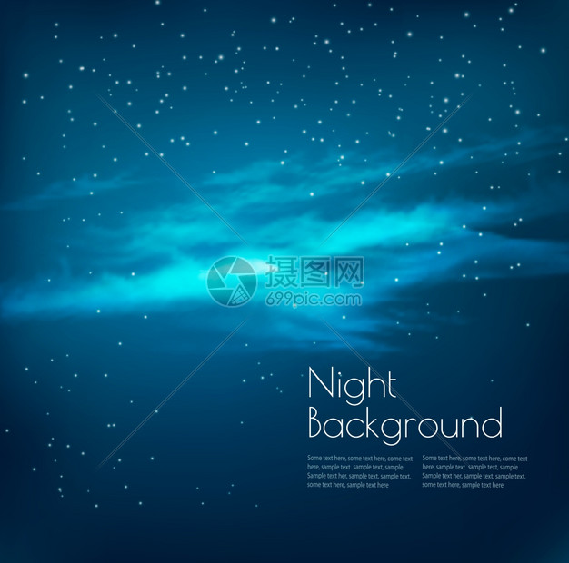 云和星夜空背景插画图片下载 正版图片 摄图网
