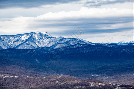 冬山从阿克洪的观察塔看俄罗斯图片