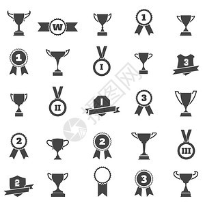 奖杯和胜利项简单的黑色图标奖杯和项简单的黑色图标奖杯和品图片