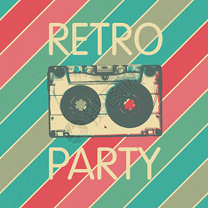 Retro音乐会海报设计Disco音乐老牌邀请派对模板图片