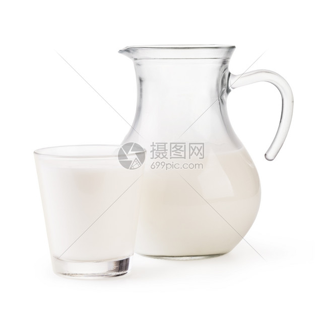 玻璃杯牛奶白色隔开的玻璃杯牛奶图片