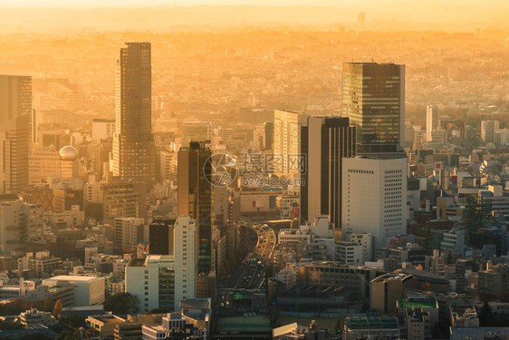 日本落东京市景天线图片