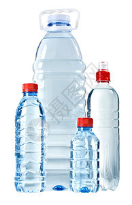 水瓶在白色上隔离有剪切路径瓶子高清图片素材