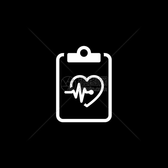 心脏病治疗方案和医服务图标心脏病治疗方案和医服务图标简单设计孤立图片