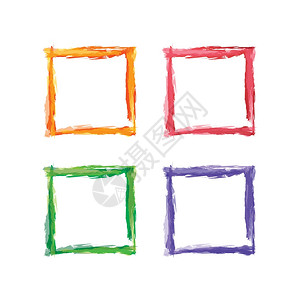 平方颜色抽象形状框架矢量艺术平方颜色抽象形状框架矢量艺术插图背景图片