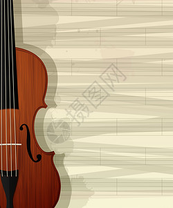Violin纸牌设计带有文本空间的样布局图片