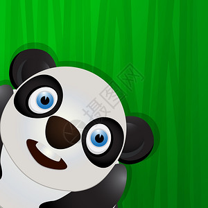 卡通可爱熊猫背景图片