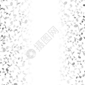 Grey音乐笔记模式白色背景的音乐笔记模式图片