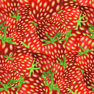 新鲜草莓水果无缝模式甜食背景图片
