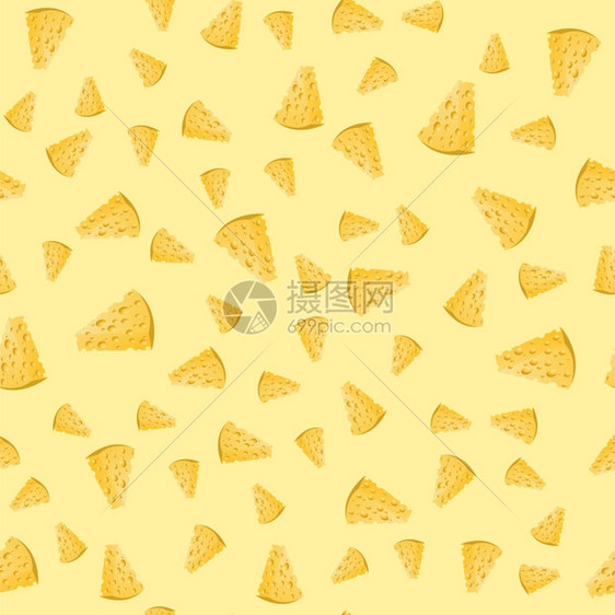黄奶产品背景无奶酪切片缝模式图片
