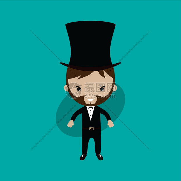 可爱的新郎卡通