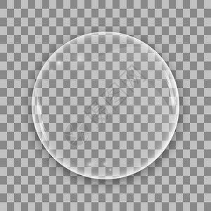 气泡圆透明背景上的镜片插画