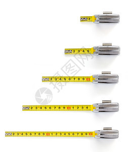 白色背景的磁带度量图片