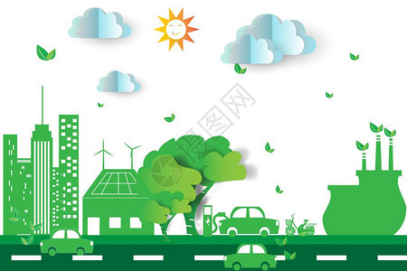 具有生态概念要素的绿色城市图片